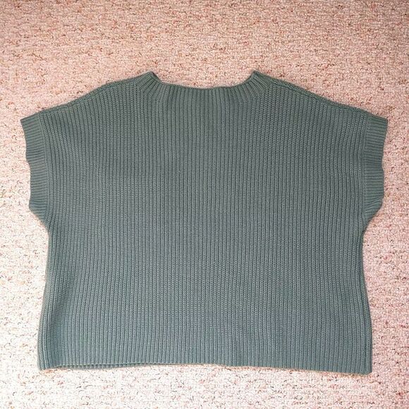 Ugerlov Sweater Pullover Women XL Green Merino Wool Blend Chunky Boxy Lagenlook - Picture 4 of 7